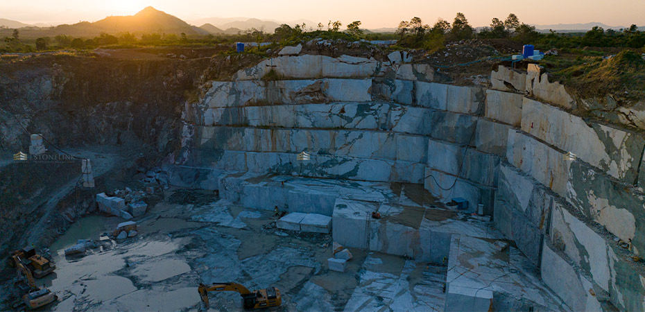 Cambodian Four Seasons Green Marble quarry