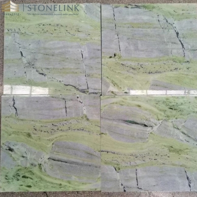 Raggio Verde marble tile