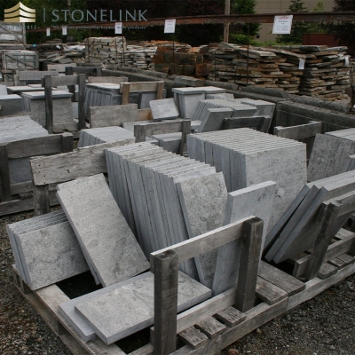 Blue limestone pavers