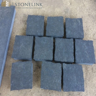 Black basalt paving stone