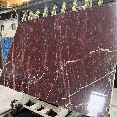 Velvet red quartzite slab