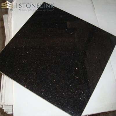 Black galaxy granite slab