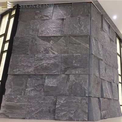 Black basalt paving stone