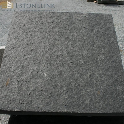 Black basalt paving stone