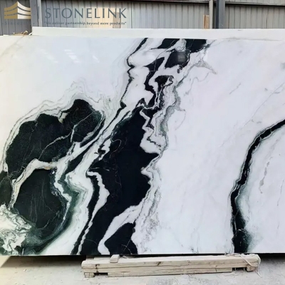 Panda white marble slab