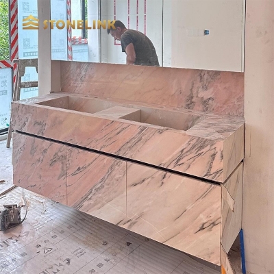 Rosa aurora marble slab