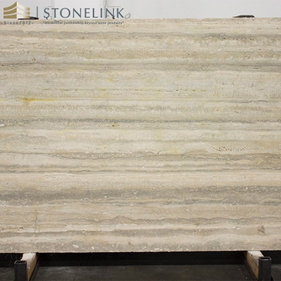 Silver travertine slab