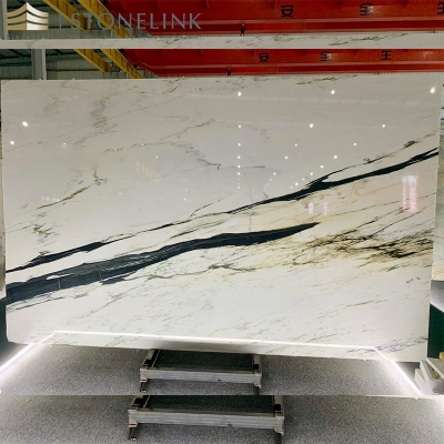 Oriental Calacatta White marble slab