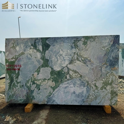 Four Seasons green marble stone block