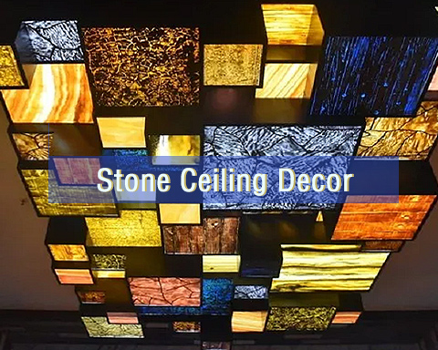 How to make stone ceiling decoration?